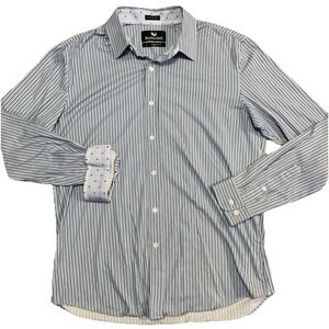 Butter Cloth‎ Icy Cotton Shirt Large Blue Button Up Stretch Reg Performance Men